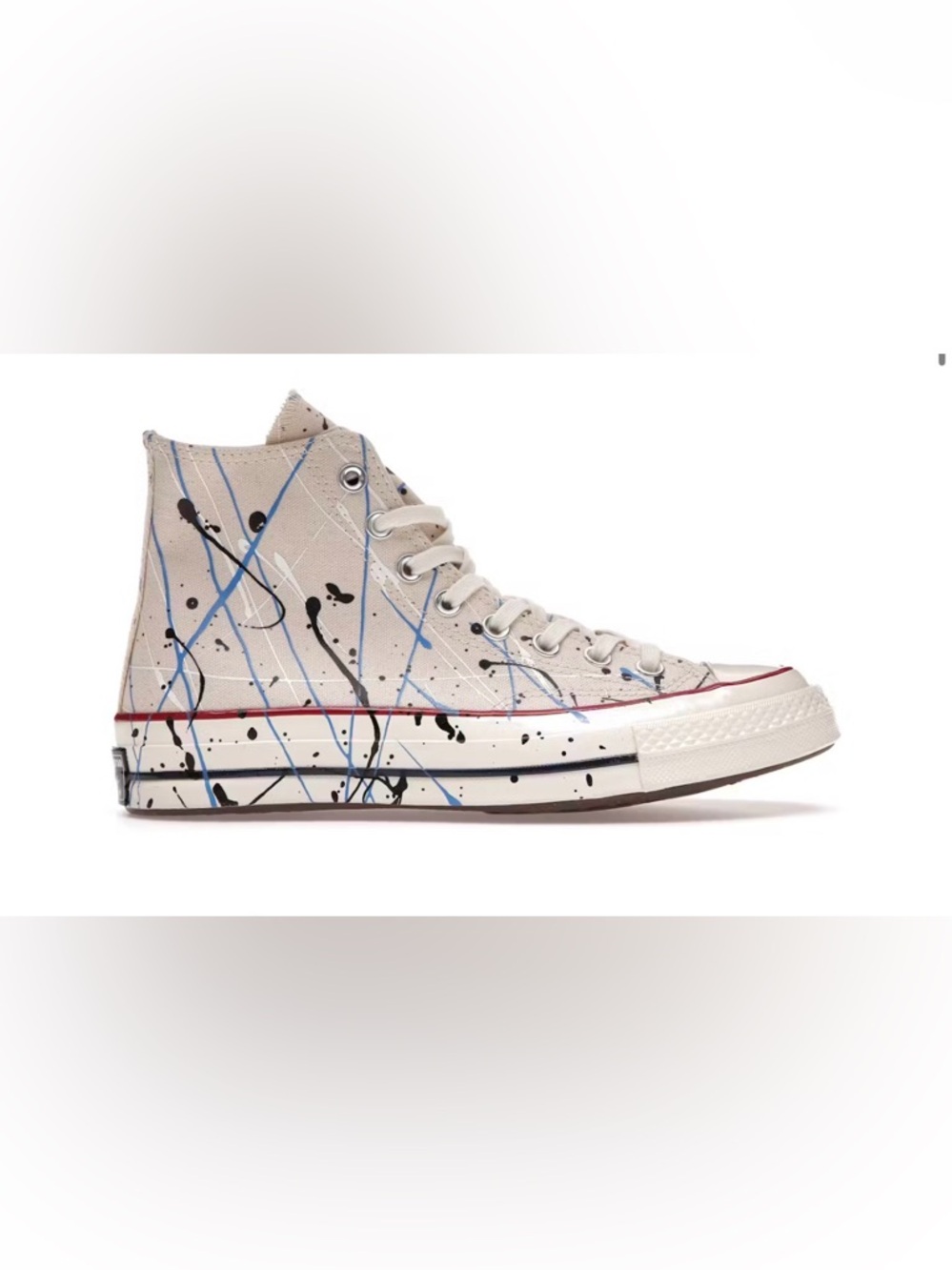 Converse Canvas Sneaker with Paint-Splatter Design - Neutral